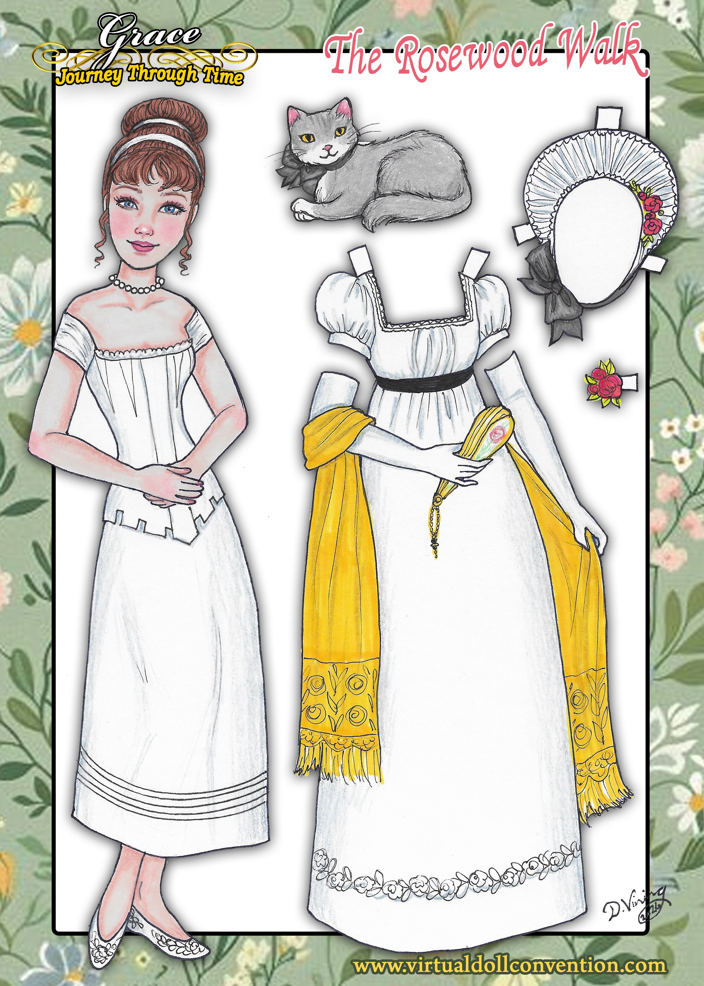 12 Days of Grace Paper Doll by Diana Vining {FREE DIGITAL PAPER